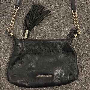 Michael Kors Black Leather Crossbody Bag